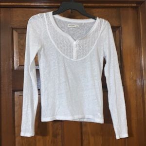 Abercrombie Kids Girls’ L White Long Sleeve Shirt